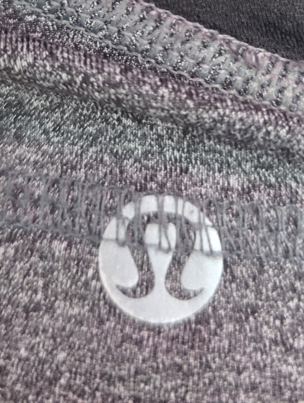 lululemon athletica Heather Gray Capri Leggings with Black Mesh Insets Sz 2 - Picture 3 of 10